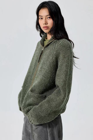 Simple Project Cowichan Sweater-Oak Green