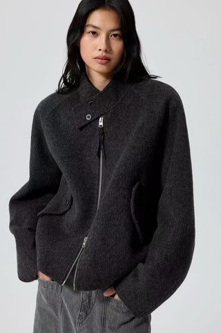 Simple Project Harrington Jacket-Gray