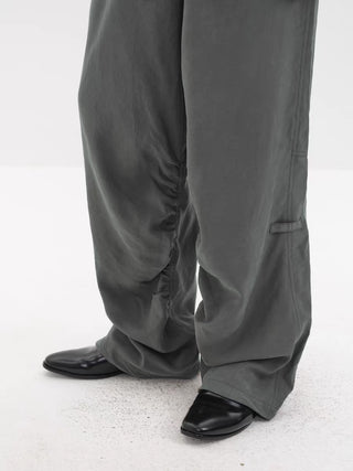 NFAI Draped Trousers-Moss Gray