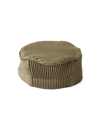 6CRAYON Pleated Flat Top Stretch Baseball Cap-Army Green