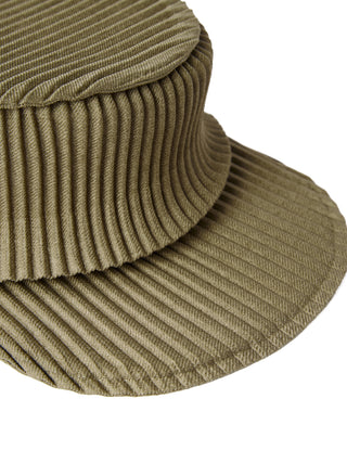 6CRAYON Pleated Flat Top Stretch Baseball Cap-Army Green