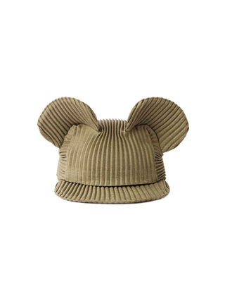 6CRAYON Pleated Flat Brim Mickey Cap-Army Green