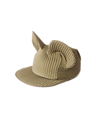 6CRAYON Pleated Flat Brim Mickey Cap-Army Green
