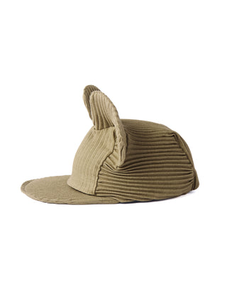 6CRAYON Pleated Flat Brim Mickey Cap-Army Green