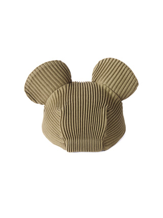 6CRAYON Pleated Flat Brim Mickey Cap-Army Green