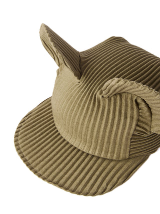 6CRAYON Pleated Flat Brim Mickey Cap-Army Green