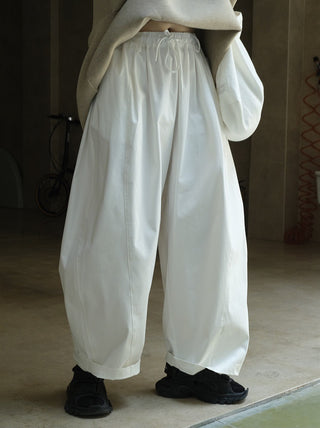 Casual Cotton Trousers-White