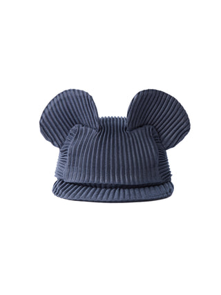6CRAYON Pleated Flat Brim Mickey Cap-Denim Blue