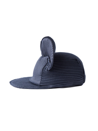 6CRAYON Pleated Flat Brim Mickey Cap-Denim Blue