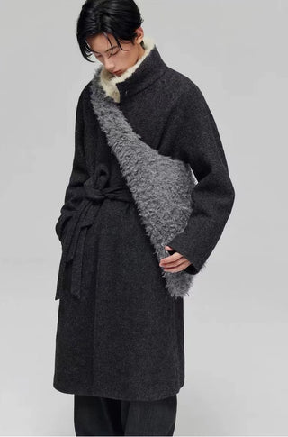 Simple Project Belted Woolen Coat