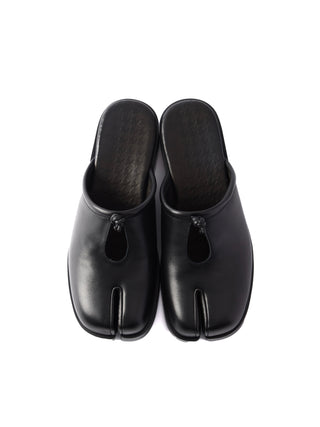 6CRAYON Tabi Mule Slides-Black