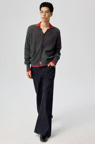 Simple Project Pineapple Stitch Sweater-Grey