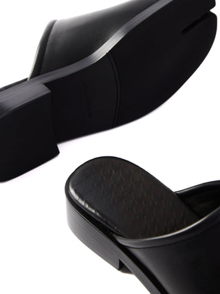 6CRAYON Tabi Mule Slides-Black