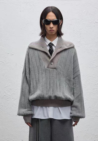 BALIANG Mink Fur Sweater-Grey