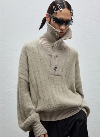 BALIANG Mink Fur Sweater-Beige