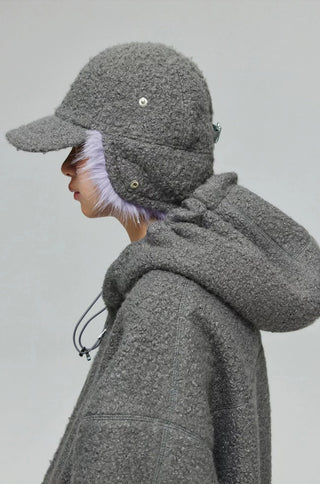 Simple Project Fleece Cozy Cap-Grey