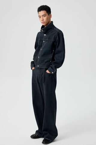 Simple Project Coated Denim Jacket