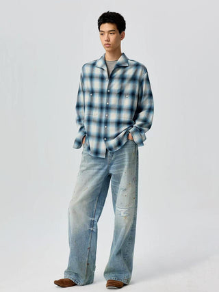 Simple Project Ombre Plaid Shirt