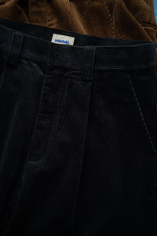 MIZUTOKI Corduroy Pants-Black Stone