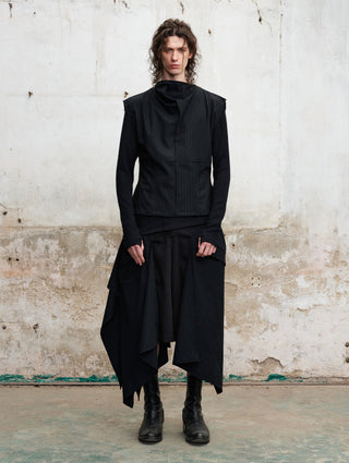ILNya Panelled Raw-Edge Vest