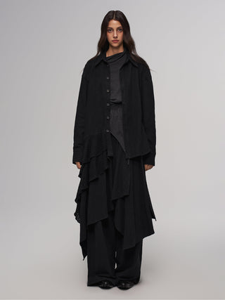 ILNya Asymmetrical Ruffle Shirt