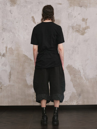 ILNya Twisted Cuff Cropped Pants-Black