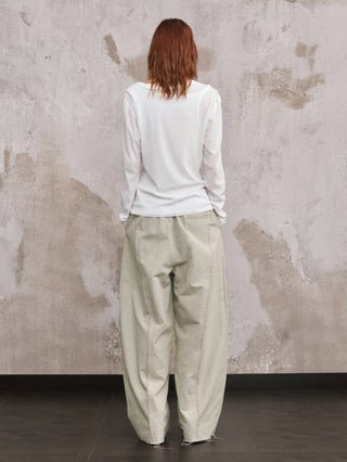 ILNya Frayed Curved Trousers