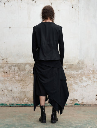 ILNya Panelled Raw-Edge Vest