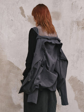 Convertible Backpack Jacket-Misty Navy