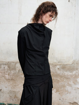 ILNya Panelled Raw-Edge Vest