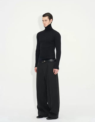 NFAI Ribbed Turtlenecks Knit-Black