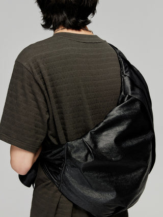 Simple Project Knot Pleated Bag-Black
