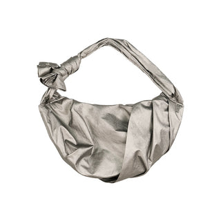 Simple Project Knot Pleated Bag-Silver