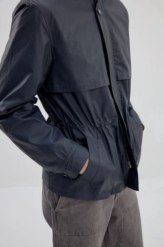 Simple Project Coated Field Jacket-Mermaid Grey