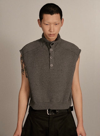 BALIANG Straw Vest Sweater-Grey