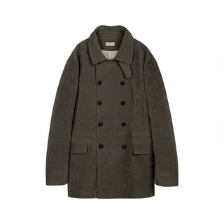 Simple Project Suede Peacoat-Olive