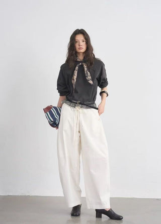 BALIANG Paisley Balloon Pants-Cloud White