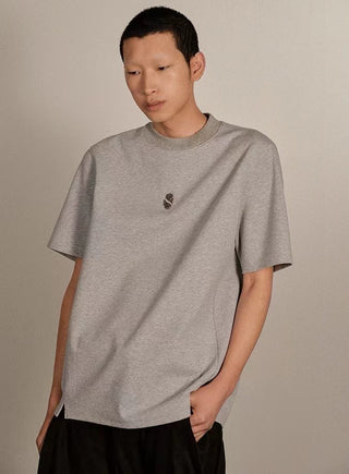 BALIANG INLAY Cotton T-shirt-Grey