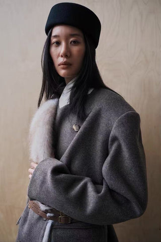 BALIANG Coil Tweed Blazer-Camel