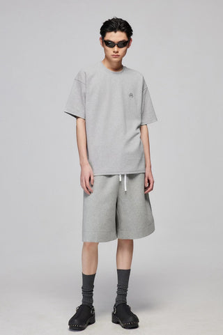 Simple Project Airy Drawstring Shorts-Grey