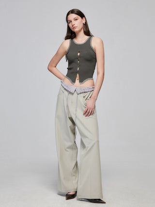 Simple Project Double Waisted Trousers