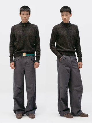 Simple Project Mock Neck Sweater