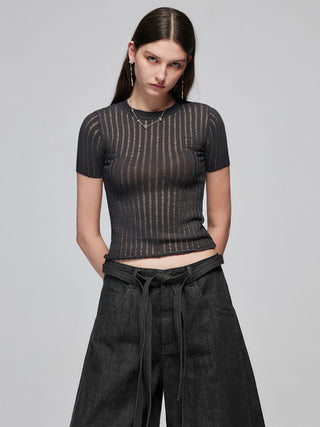 Simple Project Ribbed Crop Top