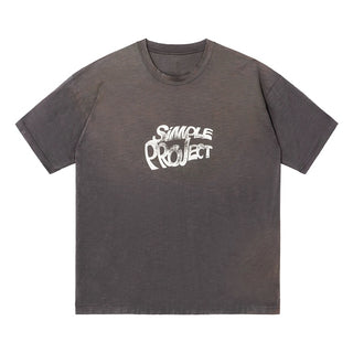 Simple Project Oversized Logo T-shirt-Grey