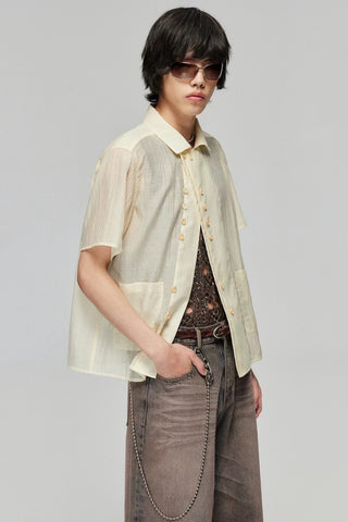 Simple Project Tencel Cuba Shirt-Yellow