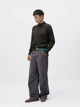 Simple Project Mock Neck Sweater