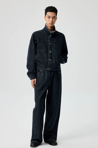 Simple Project Coated Denim Jacket