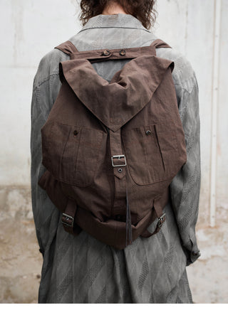 Convertible Backpack Jacket-Brown