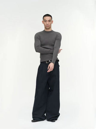 NFAI Ribbed Long Sleeve Top-Black