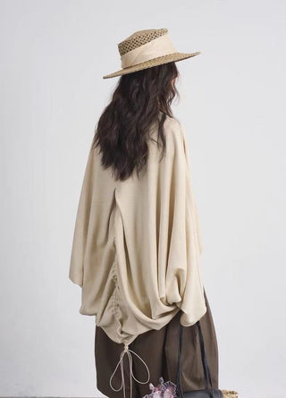 BALIANG Relaxed Linen Cocoon Blouse-Dew Yellow